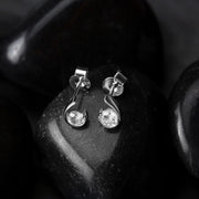 Dainty Earrings, Rhodium plated